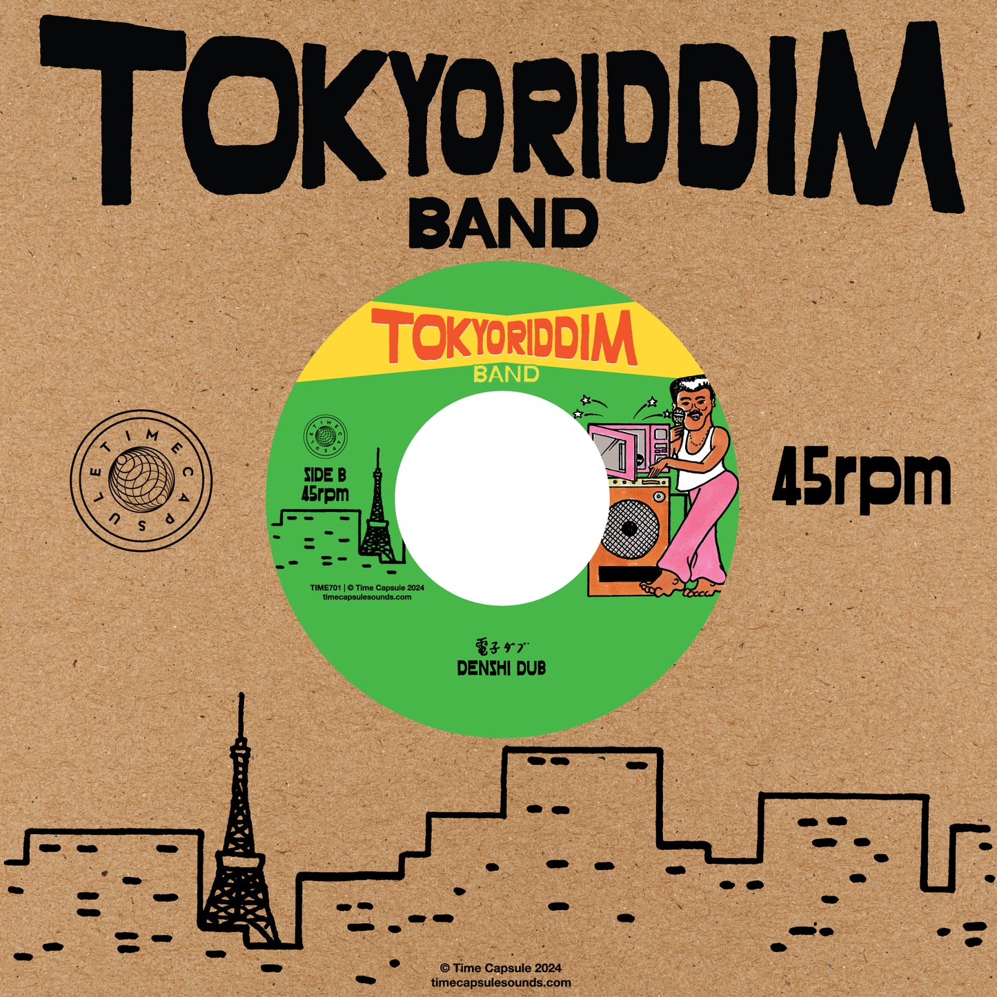 Tokyo Riddim Band - Denshi Lenzi / Denshi Dub (TIME701) - 7inch