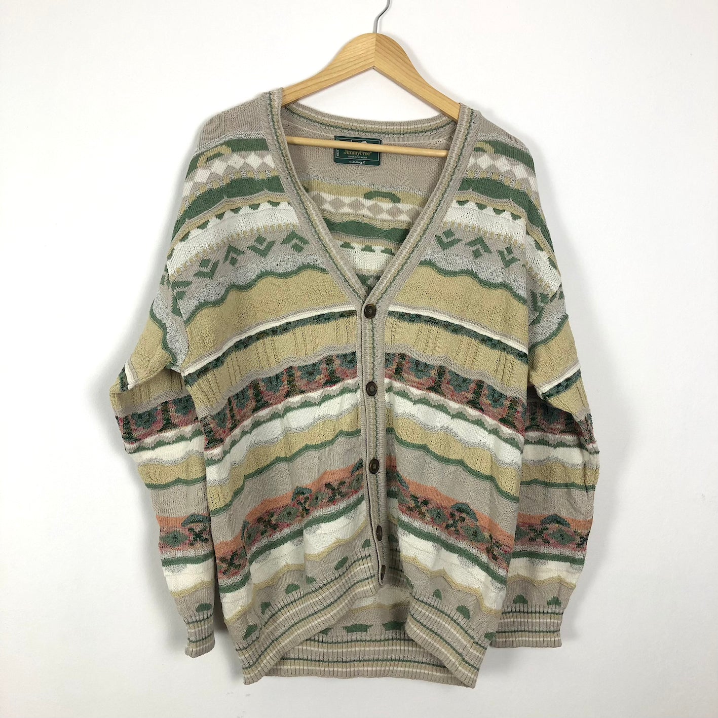 Vintage “Jimmy Free” Coogi Like Cardigan