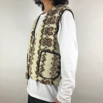 Vintage French Shearling Vest (Pocket)