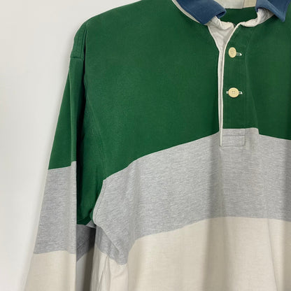 Vintage “Chemise Lacoste” Border Polo Shirts (S)